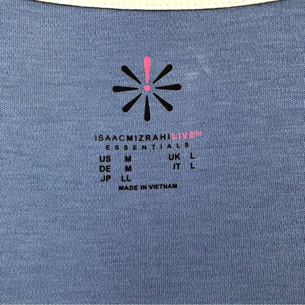 Isaac Mizrahi Live! Essentials Pima Cotton Knit Cardigan in Blue, Size M - Picture 11 of 12